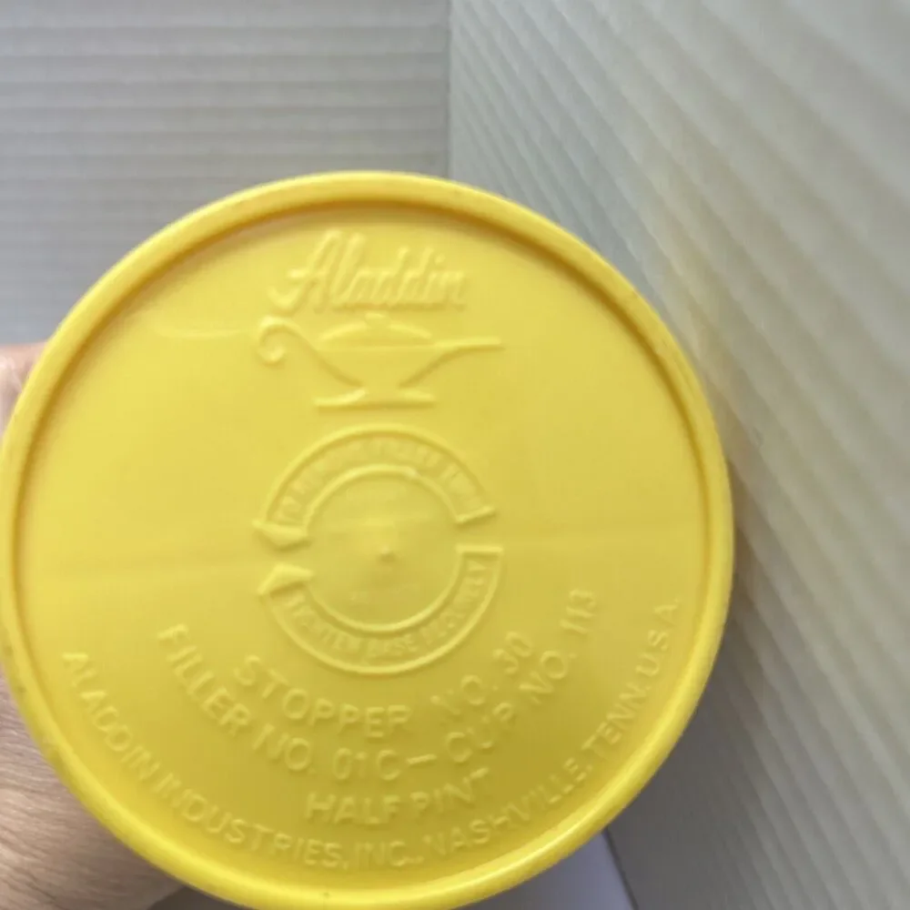 VTG Disney Mickey School Bus Yellow Thermos By Aladdin, Bottle, Lid/Cup  Stopper - Picture 6 of 9